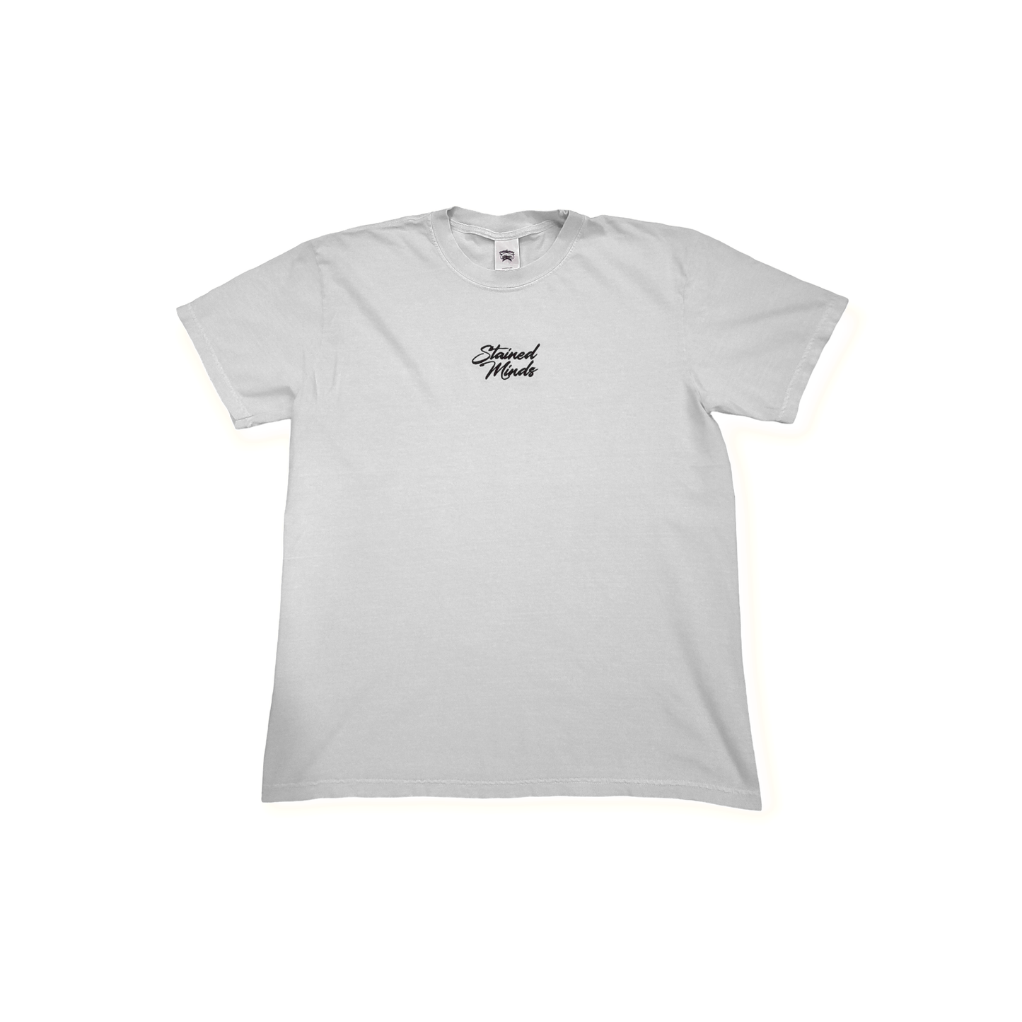 Simple Stainz - "Stained Minds" on a White Tee