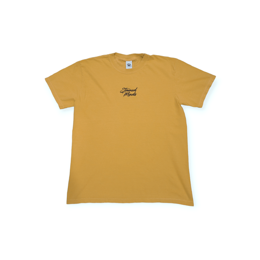 Simple Stainz - "Stained Minds" on a Mustard Tee