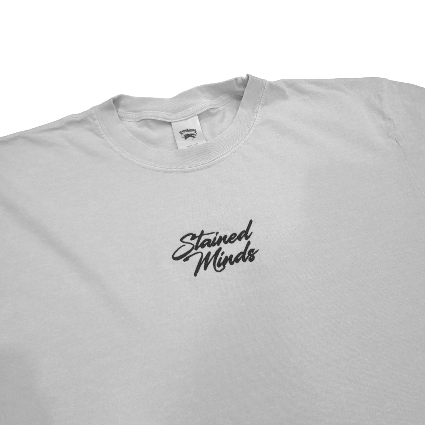 Simple Stainz - "Stained Minds" on a White Tee