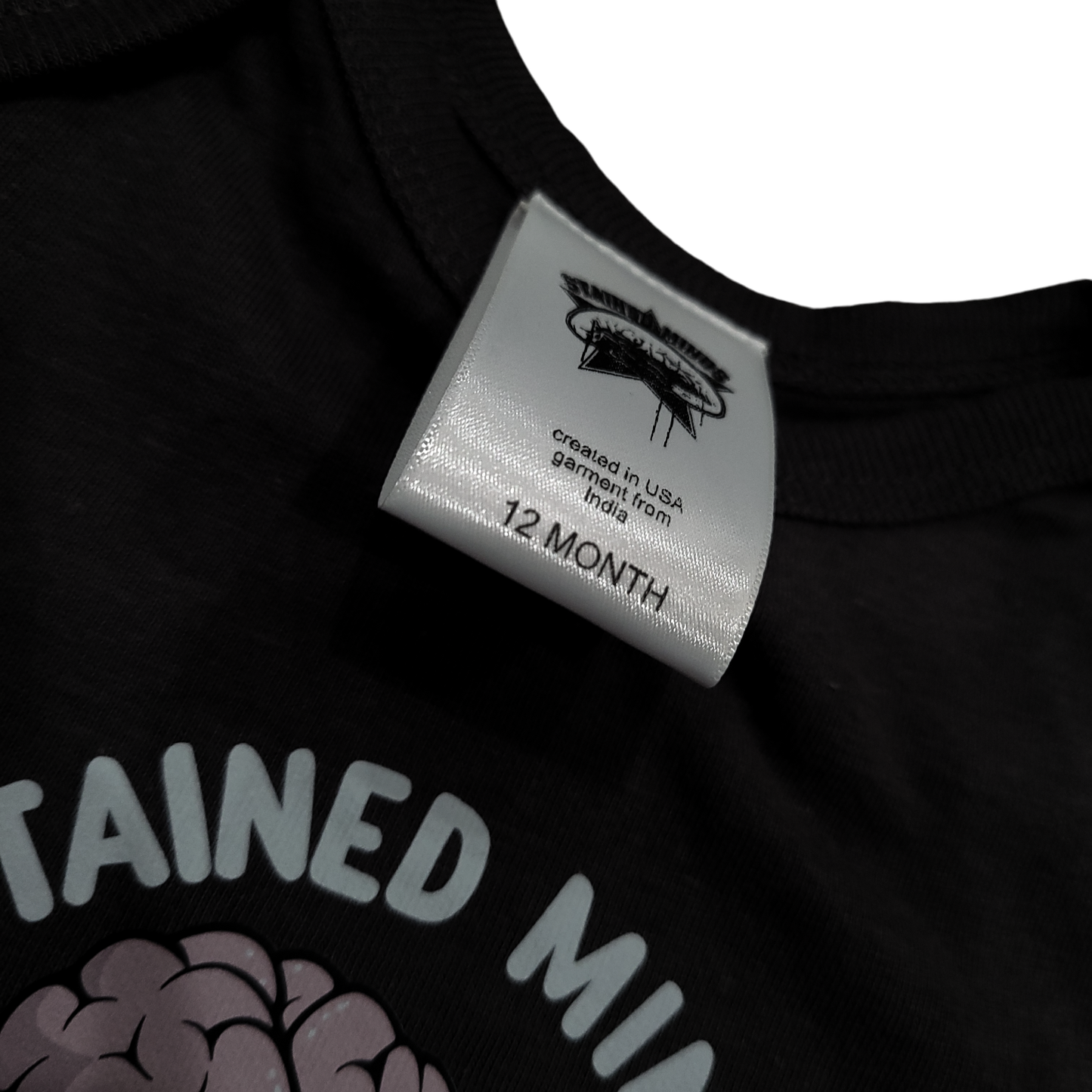 Stained Minds Baby Genius. - Short Sleeve - Black Onesie