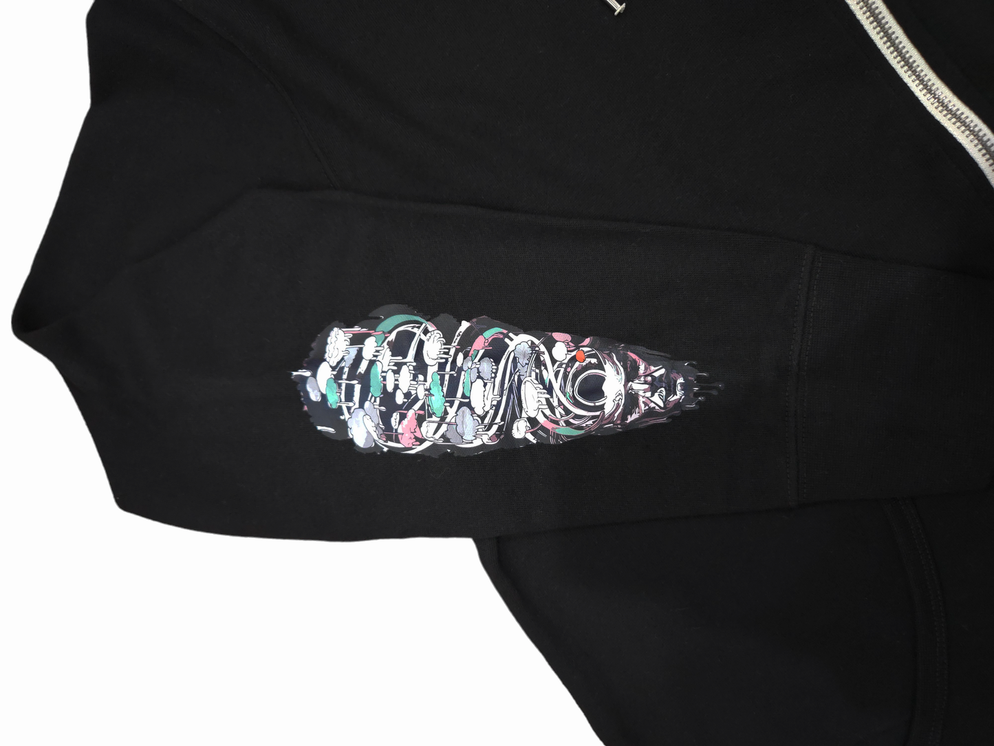 "Stain Your Mind" Black Unisex Zip Down Hoodie