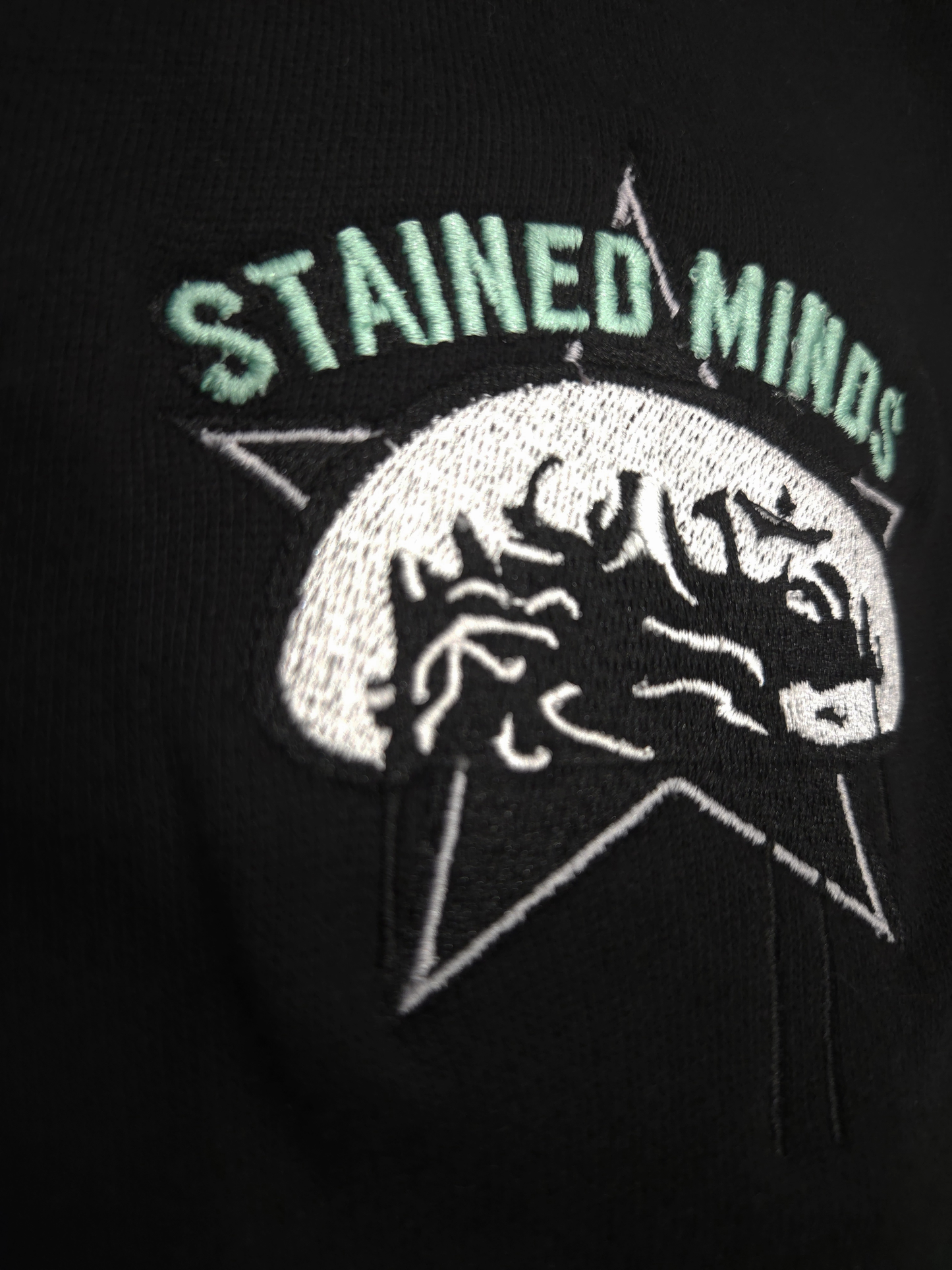 "Stain Your Mind" Black Unisex Zip Down Hoodie