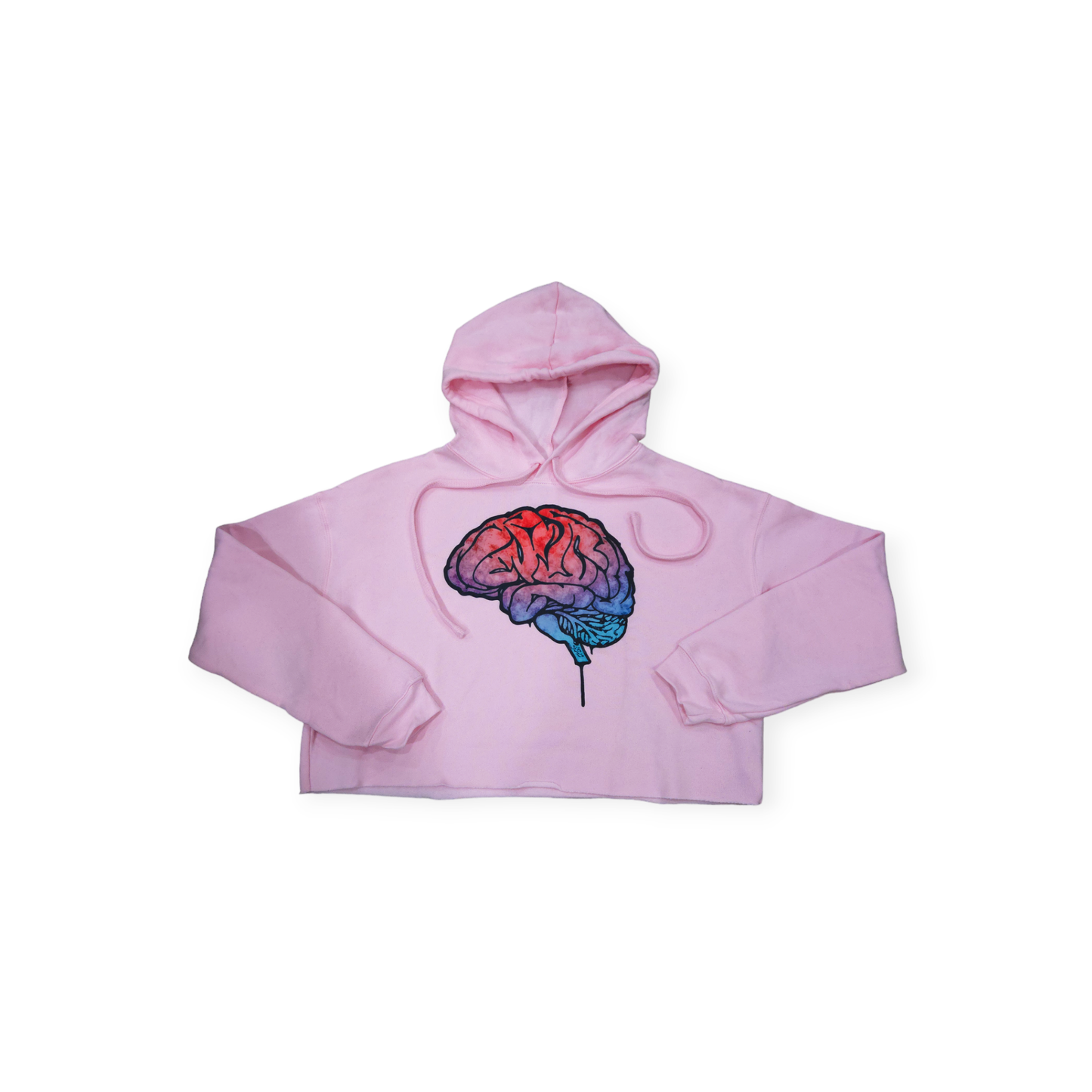 Stained Ladies - A Beautiful Mind - Cropped Pink Hoodie